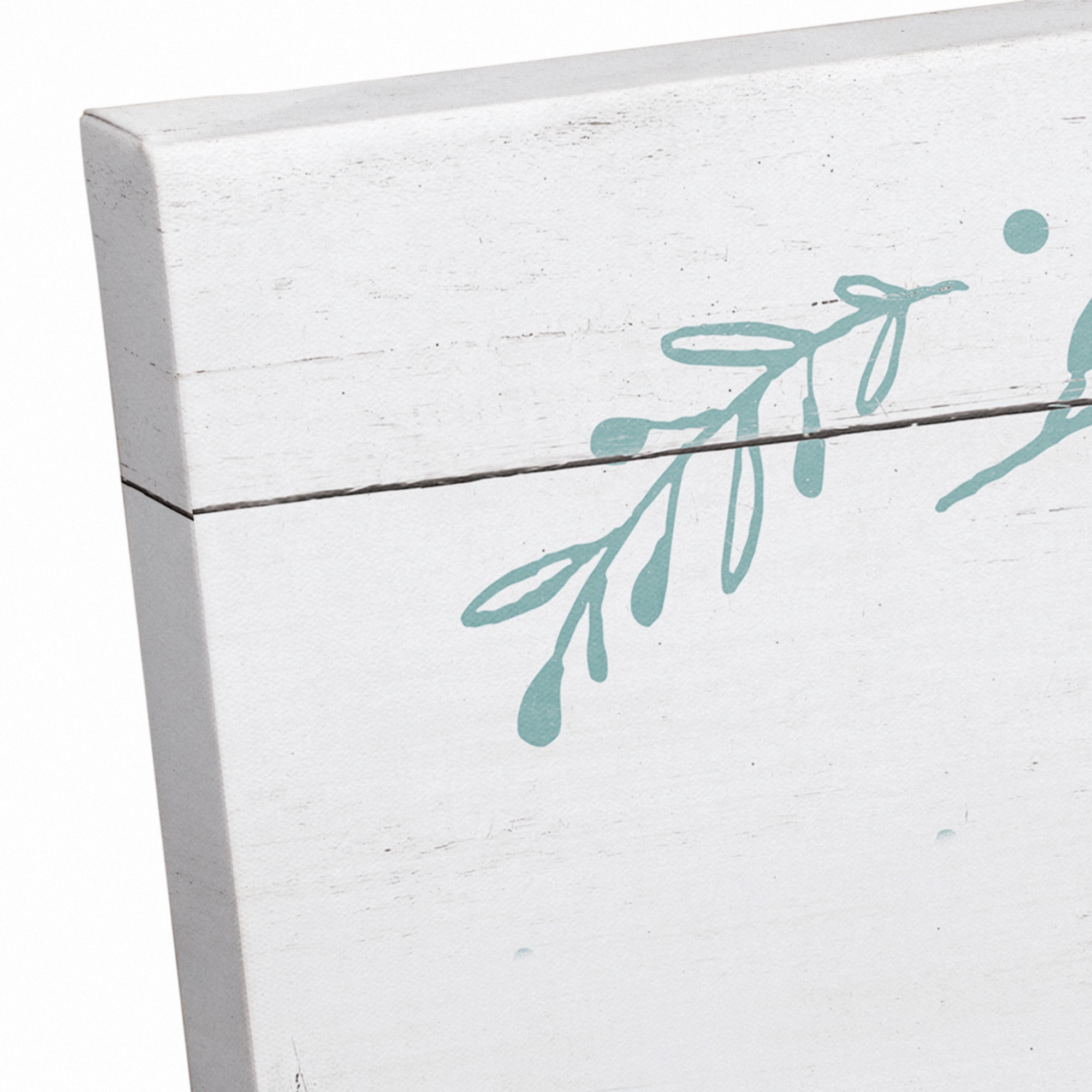 Teal Bunny Silhouette Canvas Art